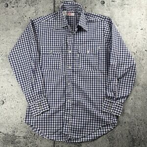 Vintage LEVI'S 70s Big E Made in the USA Western Cowboy Checkered Medium